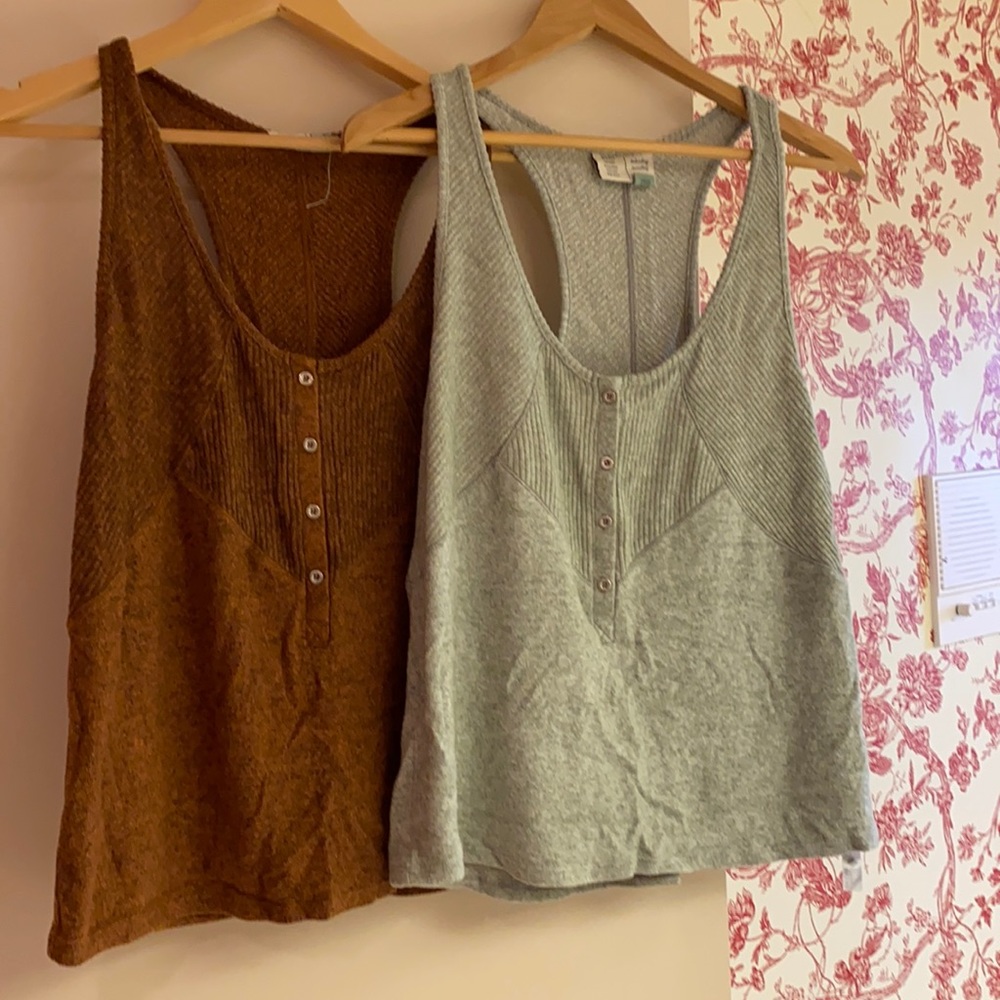 Pair of Anthropologie lounge tanks